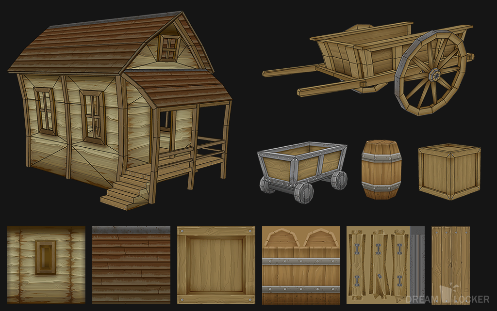 The Rocking Undead - props and texture flats