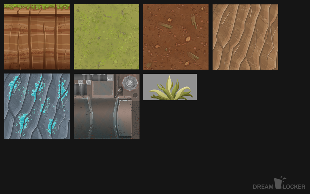 The Rocking Undead - props and texture flats